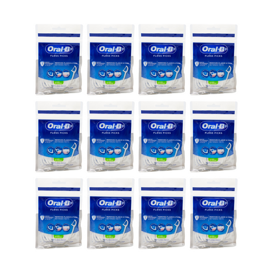 12x Oral B Floss Picks Mint Flavour 30pk