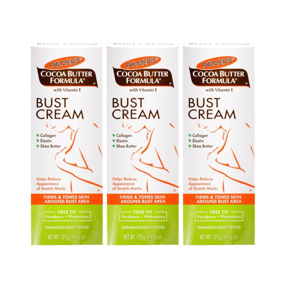 3x Palmers Cocoa Butter Formula with Vitamin E Bust Cream 125g