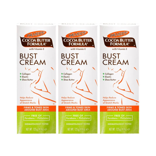 3x Palmers Cocoa Butter Formula with Vitamin E Bust Cream 125g