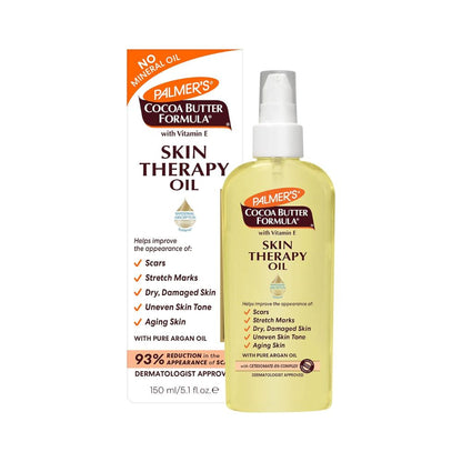3x Palmers Cocoa Butter Natural Rosehip Skin Therapy Oil 150ml