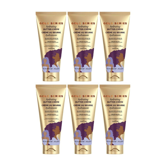 6x Pantene Gold Series Intense Hydrating Butter Creme Hair Care 193g