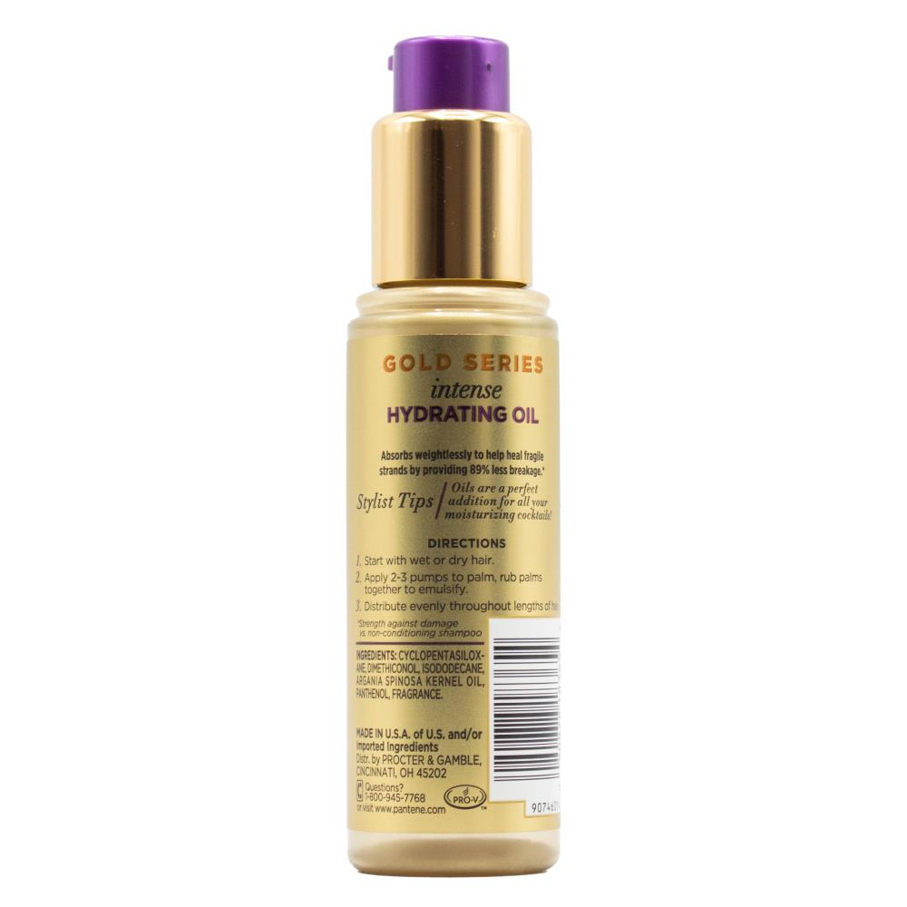 3x Pantene Gold Series Intense Hydrating Oil Infused With Argan Oil Hair Care 95ml