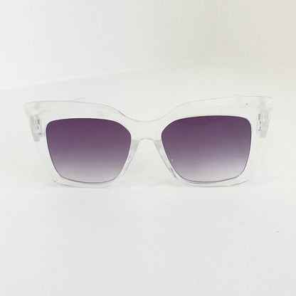 Rosy Lane Retro Oversized Cat Eye Sunglasses Clear