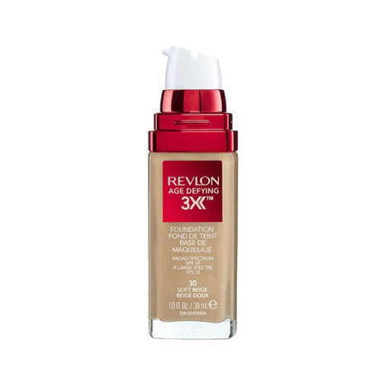 3x Revlon Age Defying 3X Foundation 30 Soft Beige