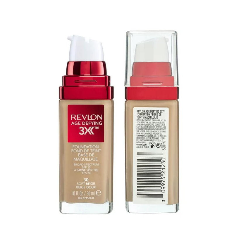 10x Revlon Age Defying 3X Foundation 30 Soft Beige