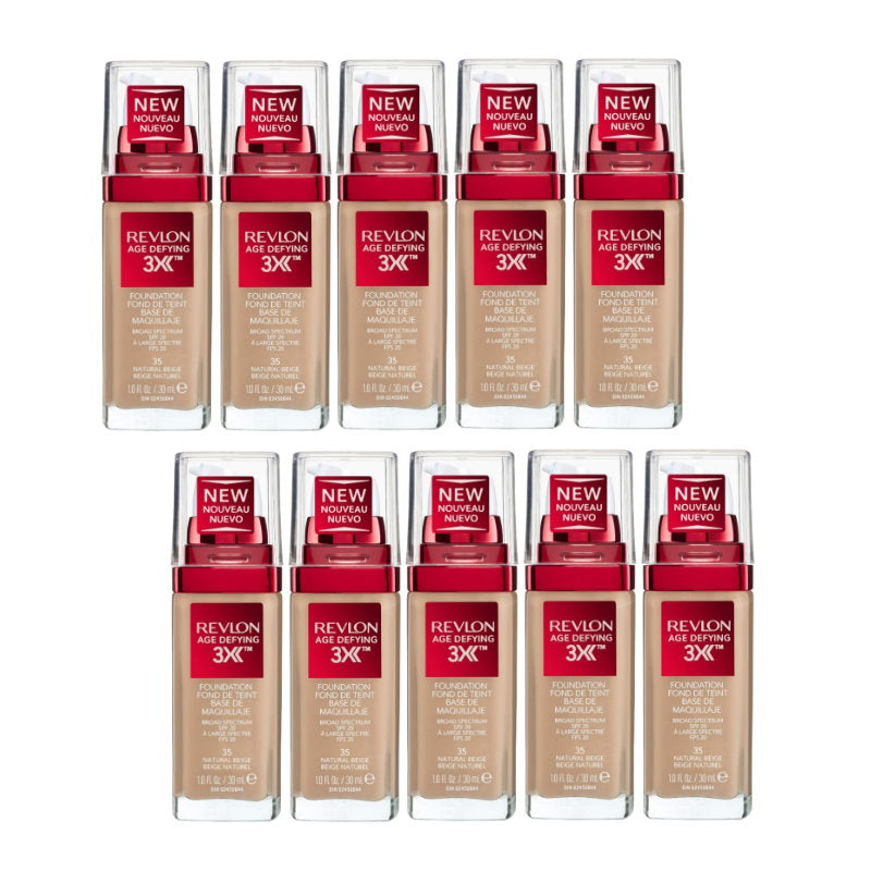 10x Revlon Age Defying 3X Foundation 35 Natural Beige