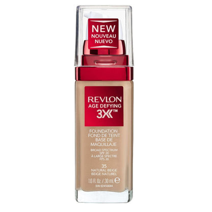 6x Revlon Age Defying 3X Foundation 35 Natural Beige