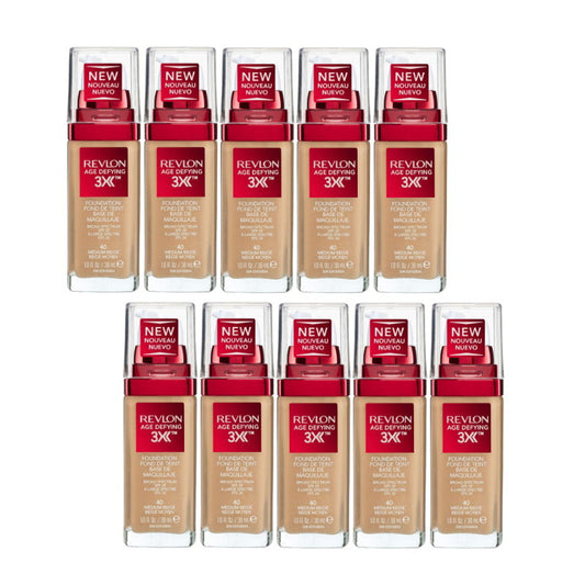 Multiple bottles of Revlon Age Defying 3X foundation Makeup Warehouse Australia 