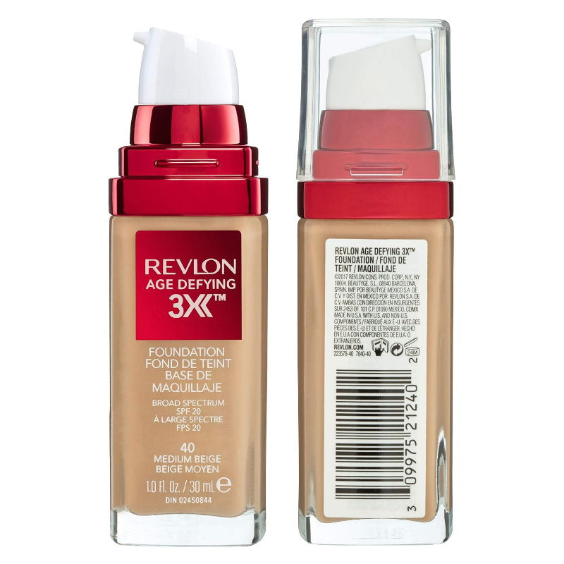 Revlon Age Defying 3X Foundation 40 Medium Beige