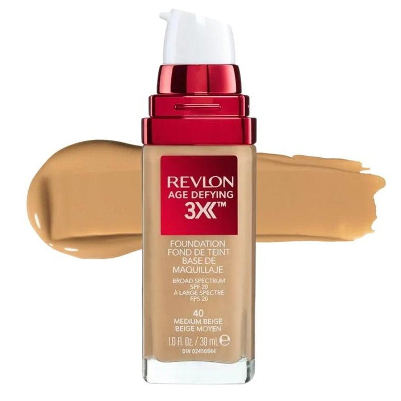 Revlon Age Defying 3X Foundation 40 Medium Beige