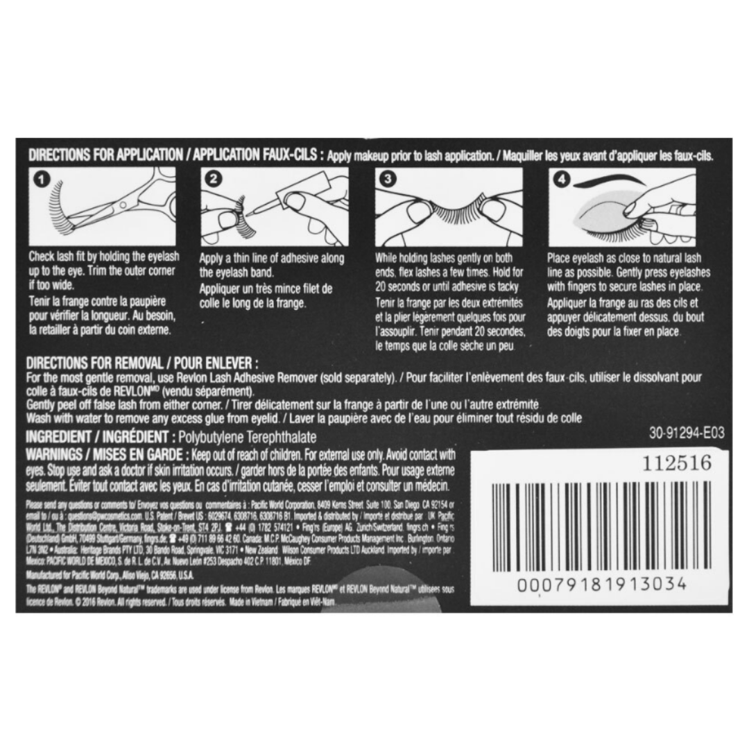 Revlon Beyond Natural Lashes 91305 Lengthen 1 Pair - Makeup Warehouse Australia