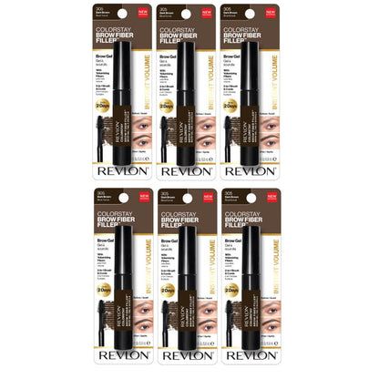 6x Revlon Colorstay Brow Fibre Filler 305 Dark Brown