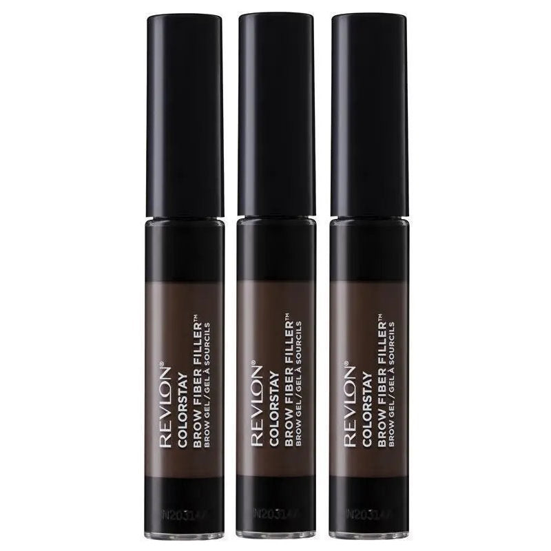 3x Revlon Colorstay Brow Fibre Filler 305 Dark Brown