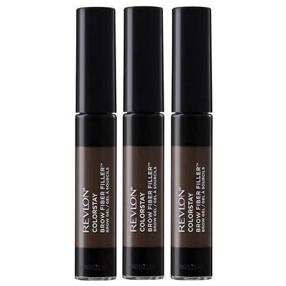 3x Revlon Colorstay Brow Fibre Filler 305 Dark Brown