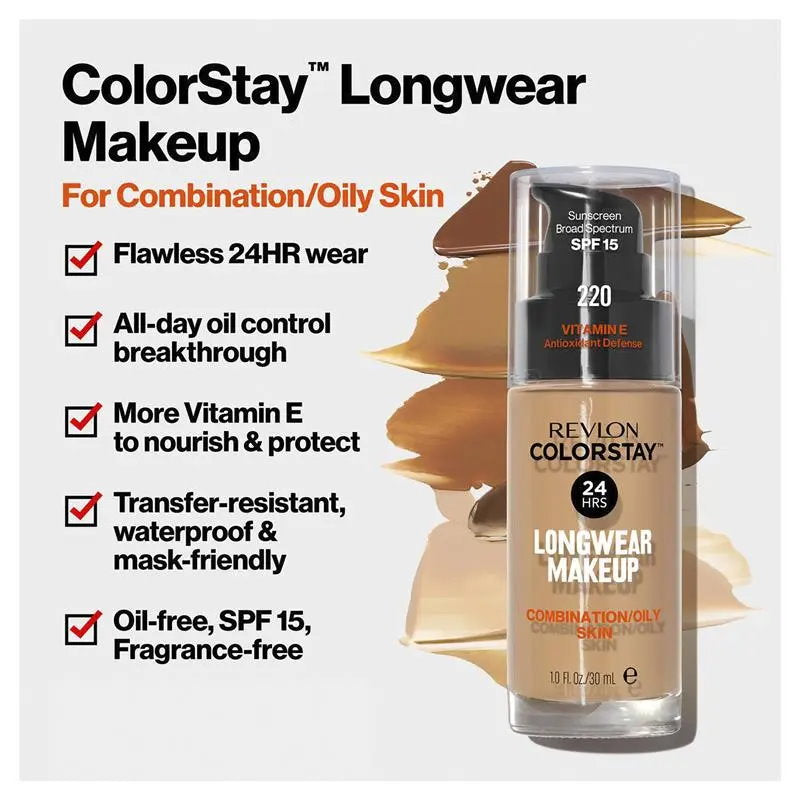 Revlon Colorstay Makeup Foundation Combination Oily Skin 250 Medium Beige
