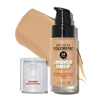 6x Revlon Colorstay Makeup Foundation Combination Oily Skin 250 Medium Beige