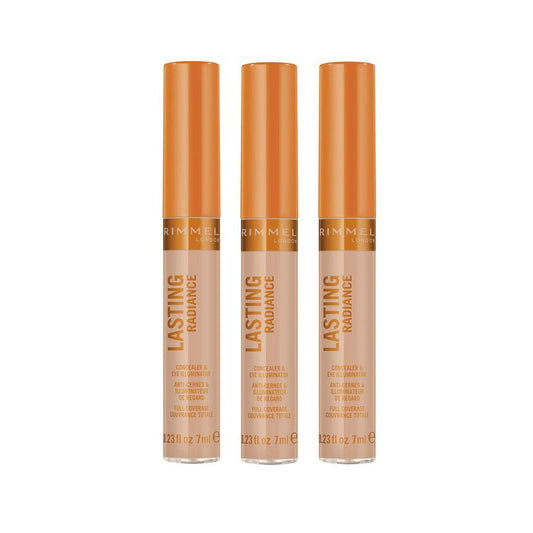 3 x Rimmel Lasting Radiance Concealer & Eye Illuminator 7mL - 060 Sand