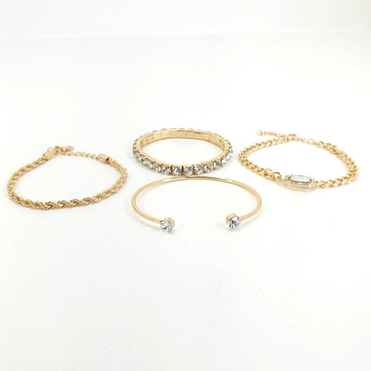 Rosy Lane Set of 4 Gold Chain Bracelets