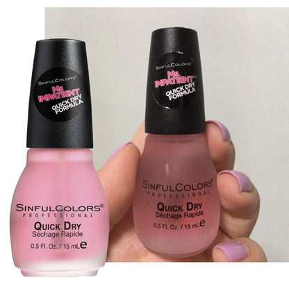 3x Sinful Colors Nail Polish Top Coat 15ml 1706 Ms. Impatient Quick Dry