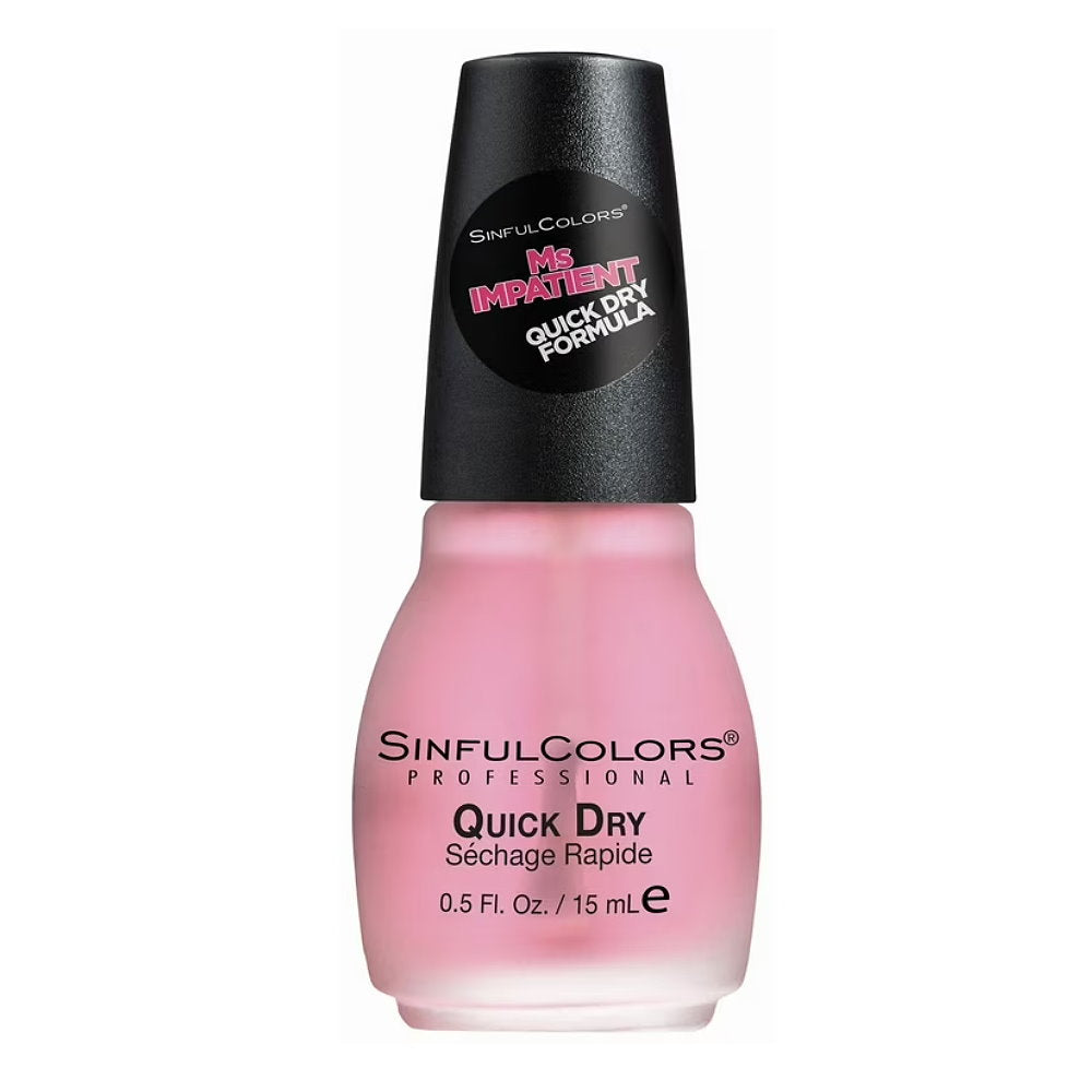3x Sinful Colors Nail Polish Top Coat 15ml 1706 Ms. Impatient Quick Dry