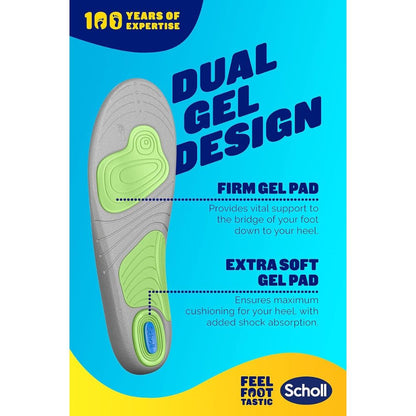 2x Scholl Gel Activ Sport Insole Womens Size 4.5 - 8.5