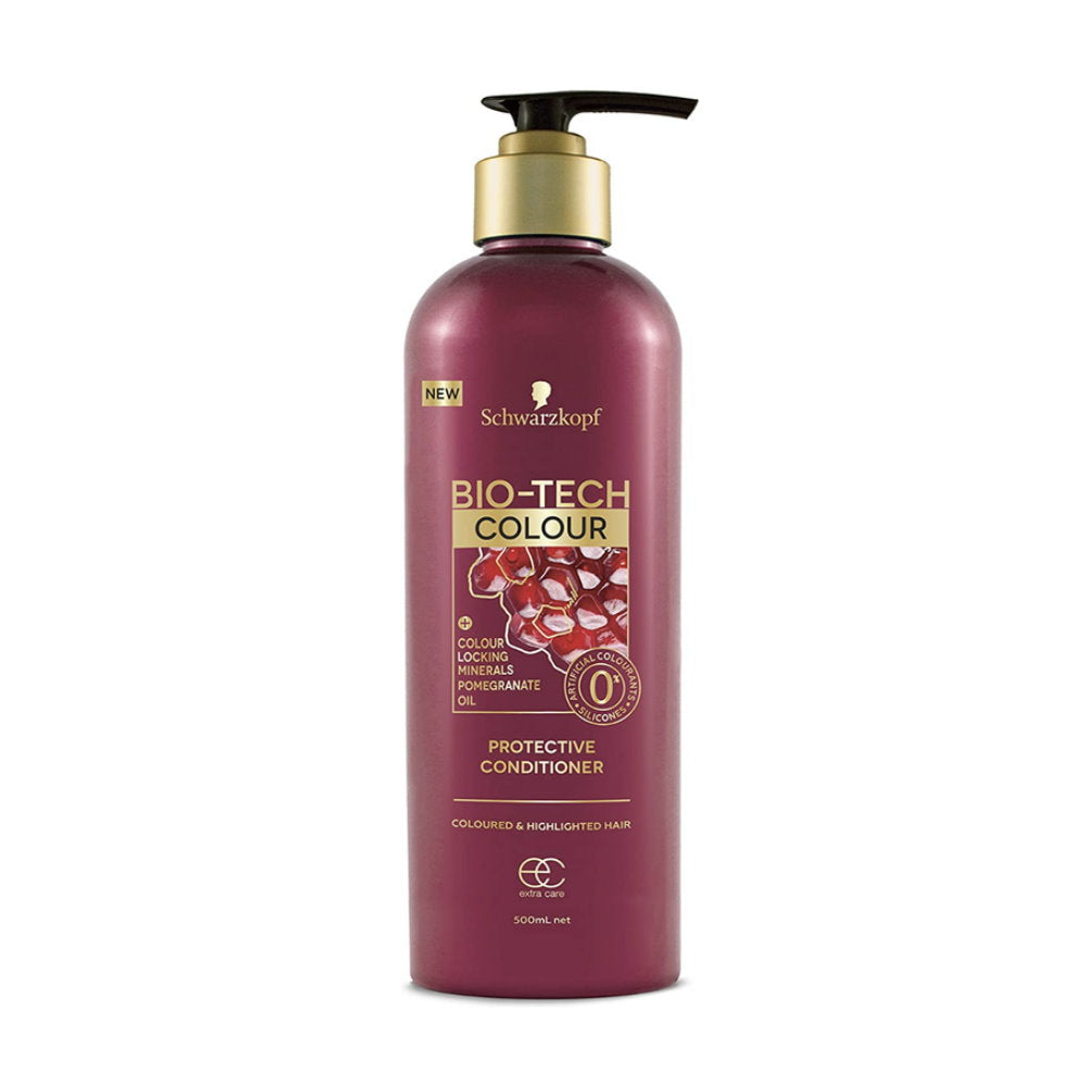 4x Schwarzkopf Extra Care BioTech Conditioner Colour + Colour Locking Minerals Pomegrante Oil 500ml