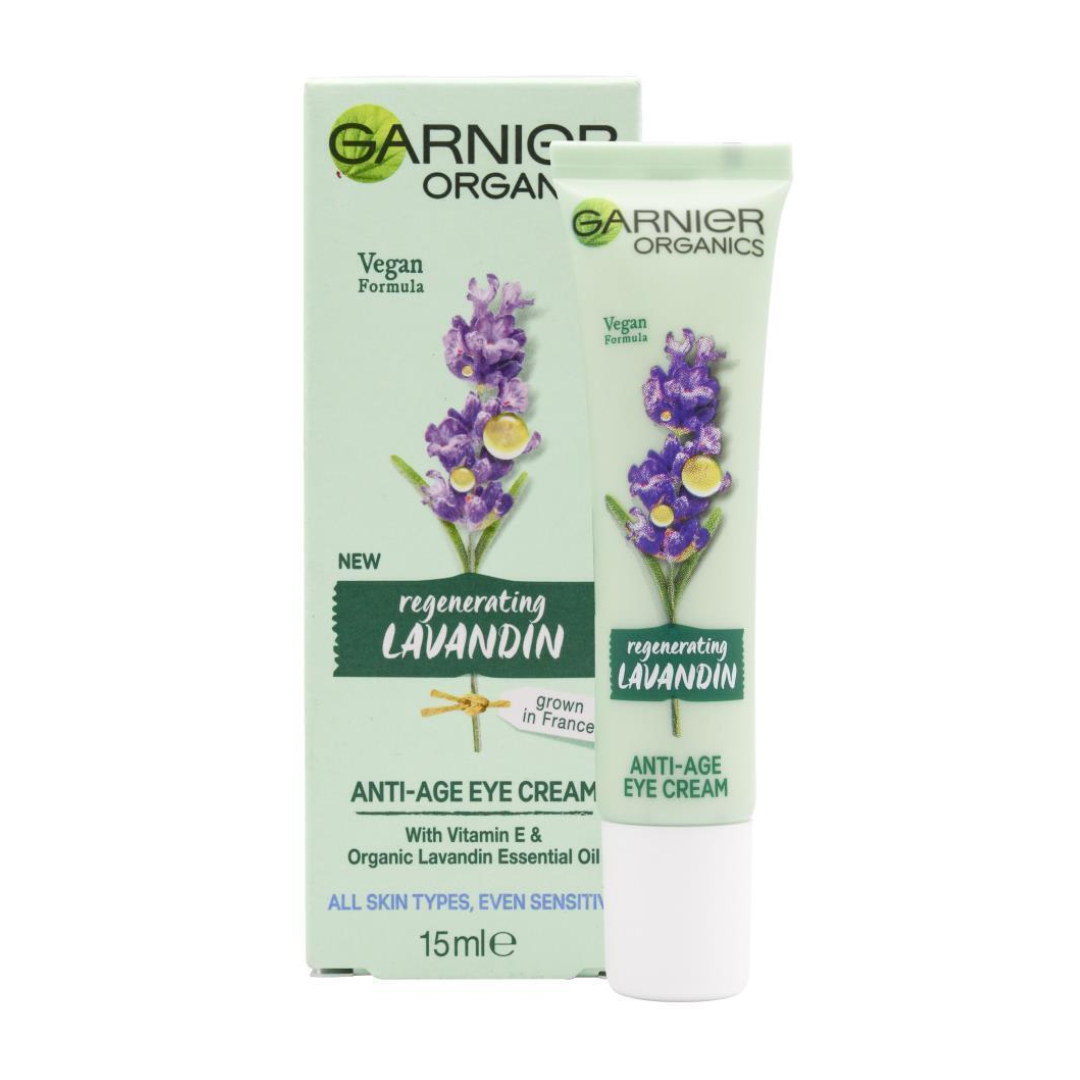 Buy Online Garnier Organics Regenerating Lavandin Anti Age Eye Cream 15mL - Makeup Warehouse Australia
