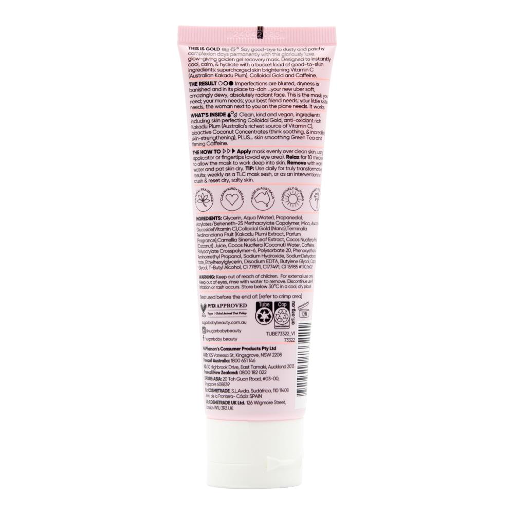 SugarBaby It's All Bright Golden Gel Recovery Mask With Kakadu Plum (Vit C) 75g