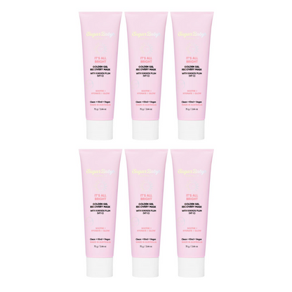 6x SugarBaby It's All Bright Golden Gel Recovery Mask With Kakadu Plum (Vit C) 75g