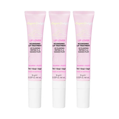 3x SugarBaby Lip Lover Nourishing Lip Treatment 15g