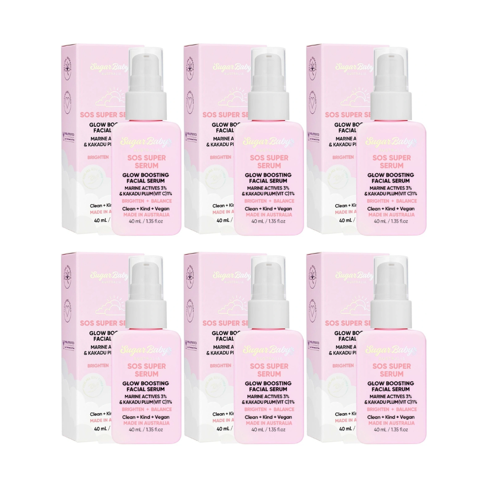 6x SugarBaby SOS Super Serum Glow Boosting Facial Serum 40ml