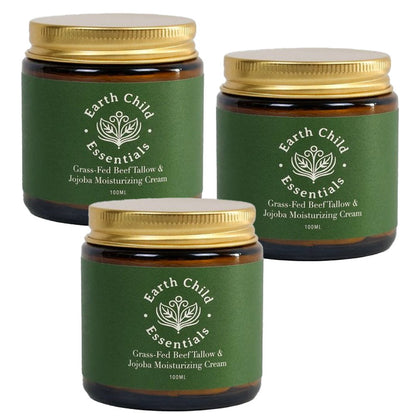 3x Earth Child Essentials Tallow and Jojoba Moisturising Cream 100ml