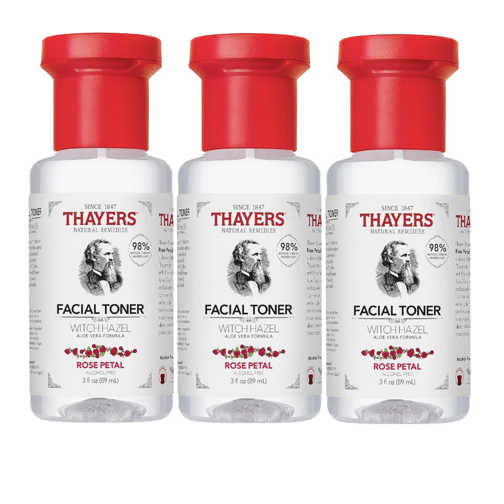 3x Thayers Rose Petal Alcohol Free Toner 89ml