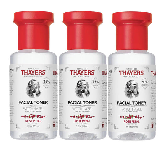3x Thayers Rose Petal Alcohol Free Toner 89ml