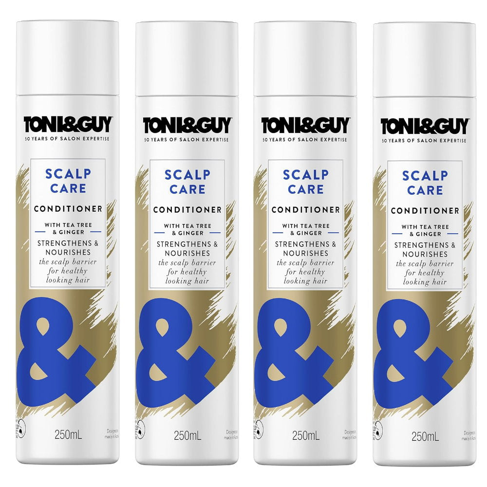 4x Toni & Guy Scalp Care Conditioner with Tea Tree and Ginger 250ml