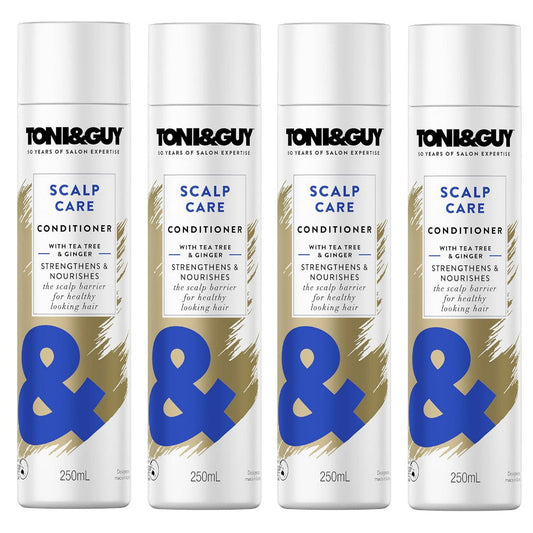 4x Toni & Guy Scalp Care Conditioner with Tea Tree and Ginger 250ml