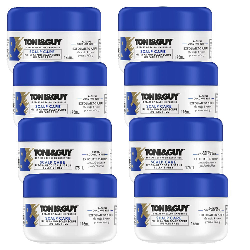 8x Toni & Guy Scalp Care Pre Shampoo Scalp Scrub 175mL