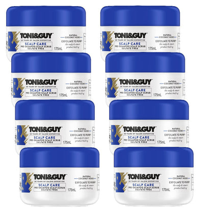 8x Toni & Guy Scalp Care Pre Shampoo Scalp Scrub 175mL