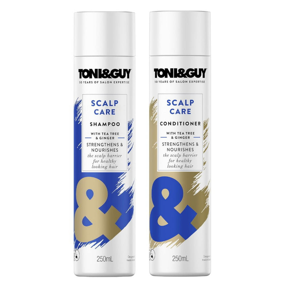 2pk Toni & Guy Scalp Care Shampoo and Conditioner with Tea Tree and Ginger 250ml