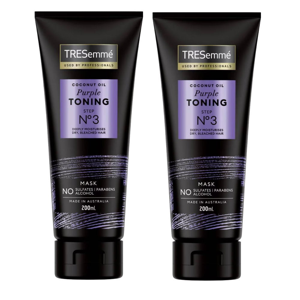 2x Tresemme Coconut Oil Purple Toning Step 3 Hair Mask 200ml