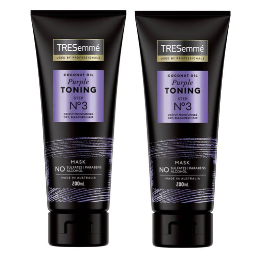 2x Tresemme Coconut Oil Purple Toning Step 3 Hair Mask 200ml