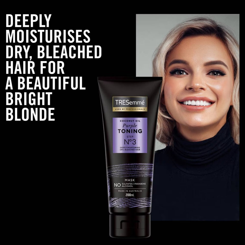 2x Tresemme Coconut Oil Purple Toning Step 3 Hair Mask 200ml