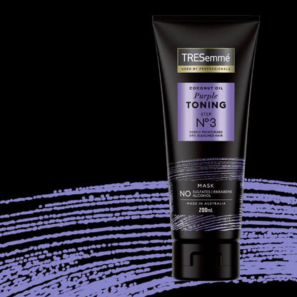 2x Tresemme Coconut Oil Purple Toning Step 3 Hair Mask 200ml