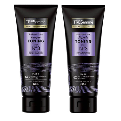 4x Tresemme Coconut Oil Purple Toning Step 3 Hair Mask 200ml