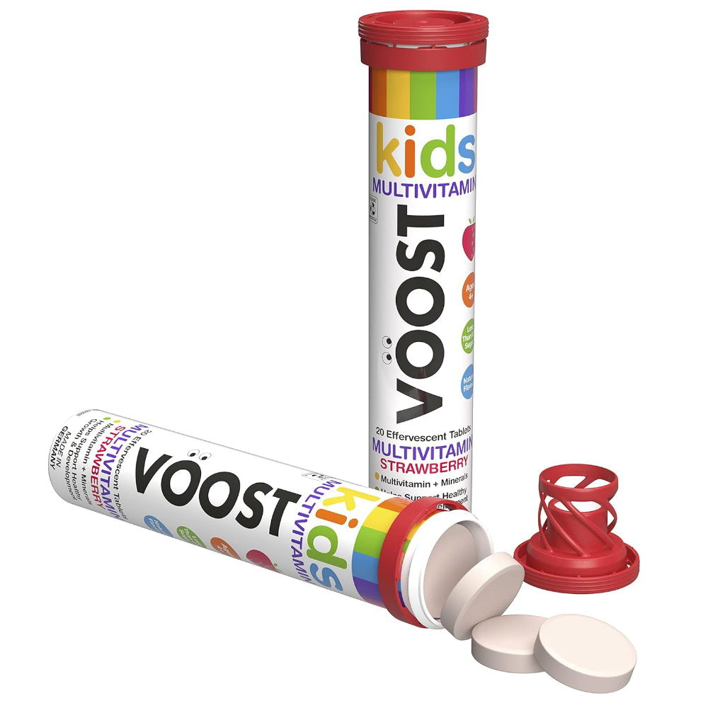 VOOST Kids Multivitamin Effervescent Tablets Strawberry 20 Pack EXPIRY 30/04/2025