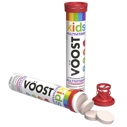 VOOST Kids Multivitamin Effervescent Tablets Strawberry 20 Pack EXPIRY 30/04/2025
