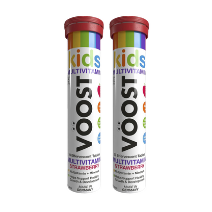 2x VOOST Kids Multivitamin Effervescent Tablets Strawberry 20 Pack EXPIRY 30/04/2025