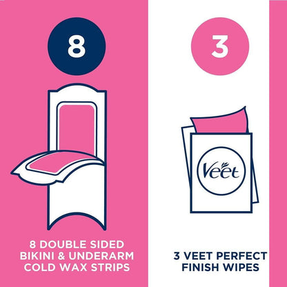 Veet Bikini Wax 16 Strips EXP 30/08/2025