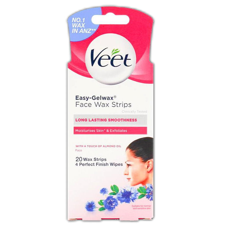 3x Veet Easy Gelwax Face Wax Strips Precision 20 pack EXP 09/2025