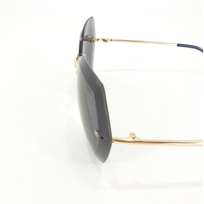 Rosy Lane Vintage Rimless Pilot Sunglasses Gold Frame Light Grey